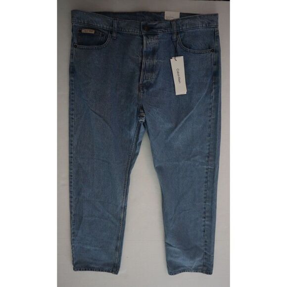Calvin Klein Men's Sz 38x30 Desert Blue Standard Straight Fit Denim Jeans $90 - Picture 1 of 12